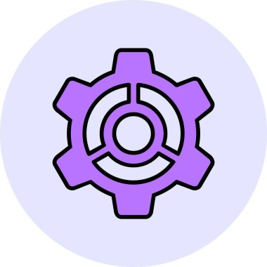 dişli simgesi, vektör illüstrasyonu basit tasarım