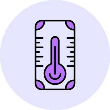 Termometre. Web simgesi basit illüstrasyon 