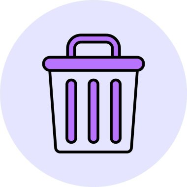 çöp simgesi vektör illüstrasyonu