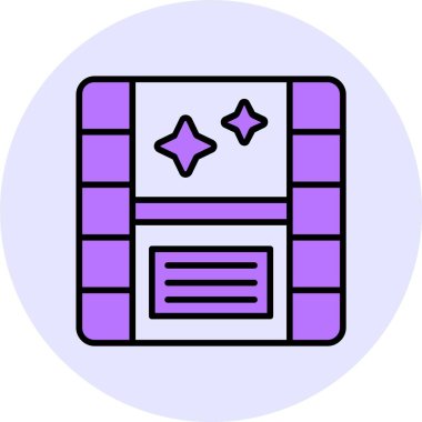 Kamera rulosu web simgesi tasarımı, vektör illüstrasyonu