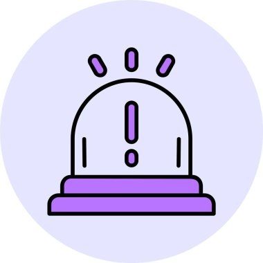 Siren Alarmı simgesi, vektör illüstrasyonu  