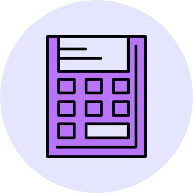 hesap makinesi simgesi vektör illüstrasyonu 