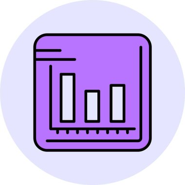 analitik grafik ikon vektör illüstrasyonu 