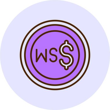 Samoan Tala simge vektör illüstrasyonu