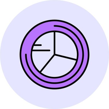 Pasta grafiği vektör illüstrasyonu 