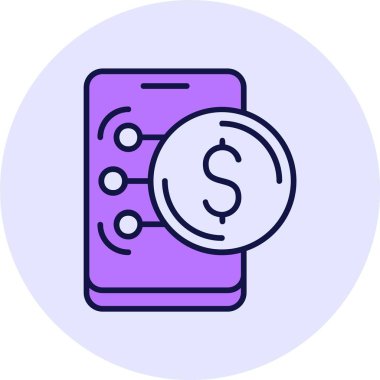 ABD Doları işaret simgesi vektör illüstrasyonu