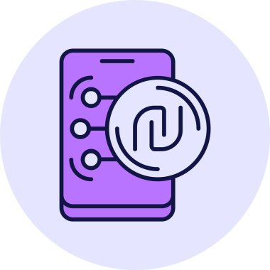 İsrail Shekel web simgesi vektör illüstrasyonu 