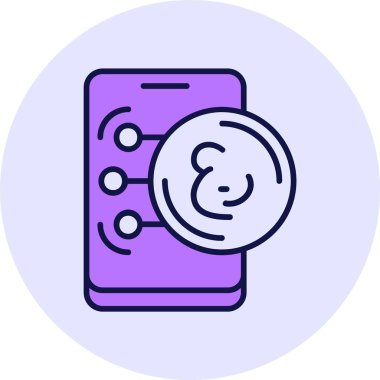 Umman Riyal para birimi simgesi, vektör illüstrasyonu