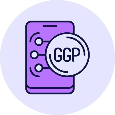 Guernsey Pound Web simgesi, basit vektör illüstrasyonu