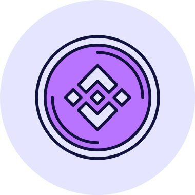 Binance Sikke Ağı simgesi, basit vektör illüstrasyonu
