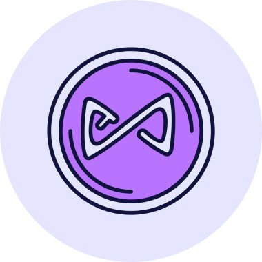 Axie Sonsuzluk web simgesi, basit vektör illüstrasyonu