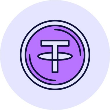 Bağlayıcı ağ simgesi, basit vektör illüstrasyonu