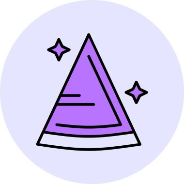 Parti şapka web simgesi, basit vektör illüstrasyonu