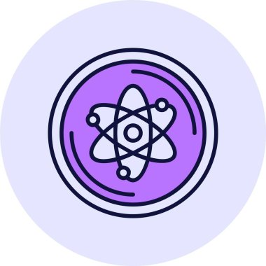 Kozmos web simgesi, basit vektör illüstrasyonu