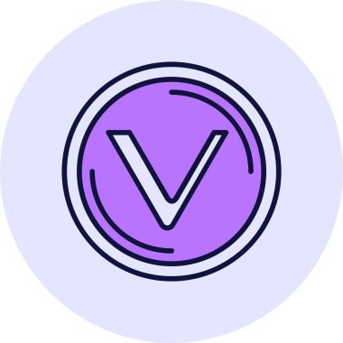 Damar zinciri simgesi, basit vektör illüstrasyonu