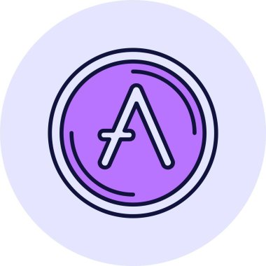 Aave web simgesi, basit vektör illüstrasyonu