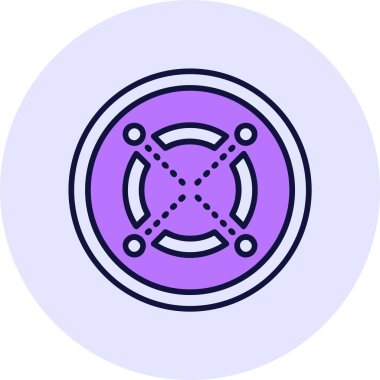 Elrond web simgesi, basit vektör illüstrasyonu