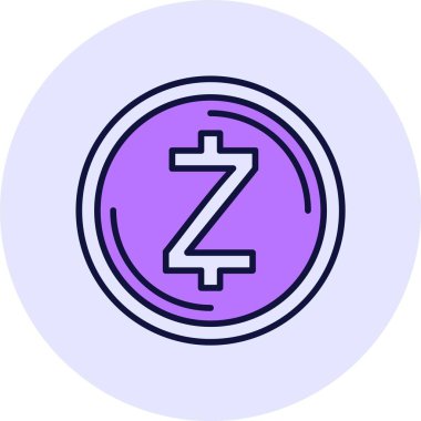 Zcash web simgesi, basit vektör illüstrasyonu