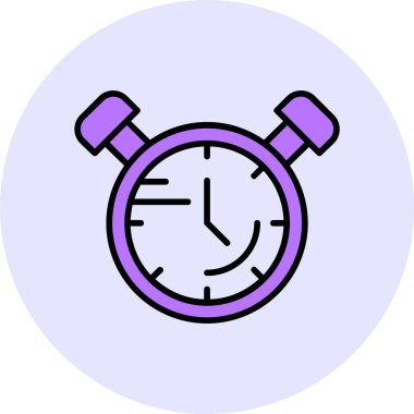 Alarm saati web simgesi, basit vektör illüstrasyonu