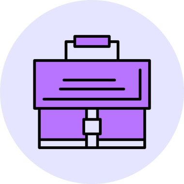 evrak çantası web simgesi, basit vektör illüstrasyonu