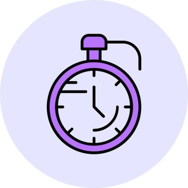 Kronometre web simgesi, basit vektör illüstrasyonu