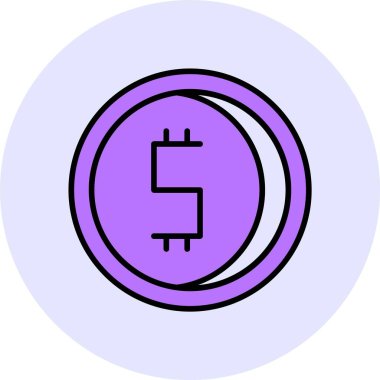 Dolar işareti simgesi, basit vektör illüstrasyonu