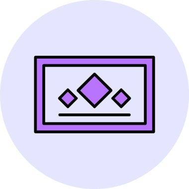 İş kartı web simgesi, basit vektör illüstrasyonu