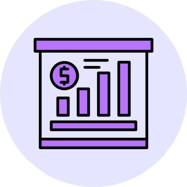 Kâr web simgesi, basit vektör illüstrasyonu