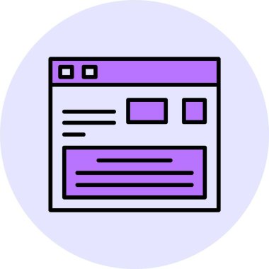 Platform web simgesini paraya çevir, basit vektör illüstrasyonu