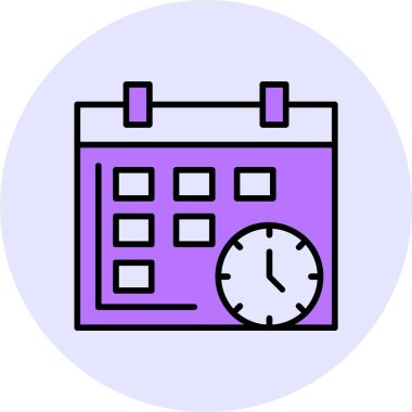 Son teslim tarihi web simgesi, basit vektör illüstrasyonu