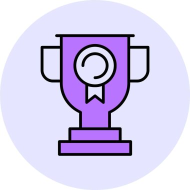 Trophy web simgesi, basit vektör illüstrasyonu