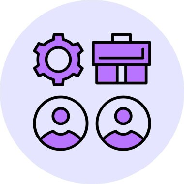 Grup web simgesi, basit vektör illüstrasyonu