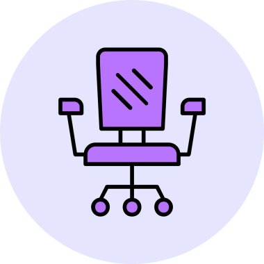 sandalye web simgesi, basit vektör illüstrasyonu