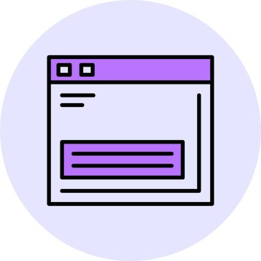 Web sitesi simgesi, basit vektör illüstrasyonu