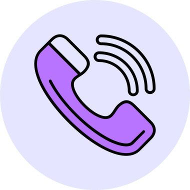 Telefon görüşmesi web simgesi, basit vektör çizim