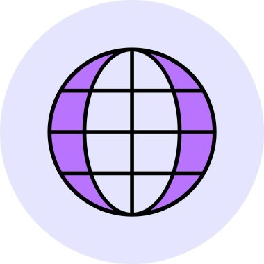 Genel web simgesi, basit vektör illüstrasyonu