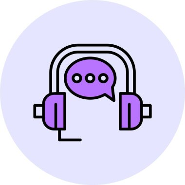 Müşteri hizmetleri web simgesi, basit vektör illüstrasyonu