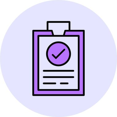 Anket web simgesi, basit vektör illüstrasyonu