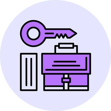 anahtar ağ simgesi, basit vektör illüstrasyonu