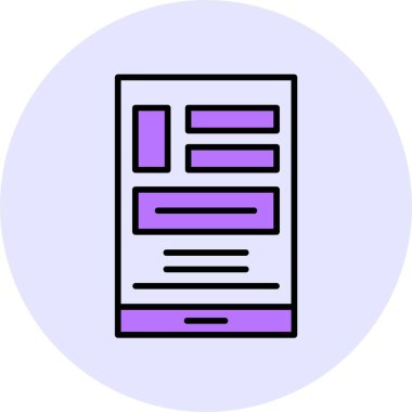 Mobil Telefonlar web simgesi, basit vektör illüstrasyonu