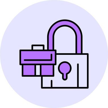 basit vektör illüstrasyonunu kilitle