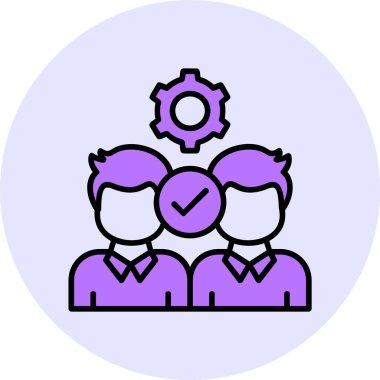 Ortaklık web simgesi, basit vektör illüstrasyonu