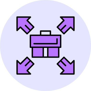 Genişleme web simgesi, basit vektör illüstrasyonu