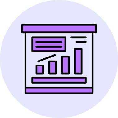 İş Planı web simgesi, basit vektör illüstrasyonu