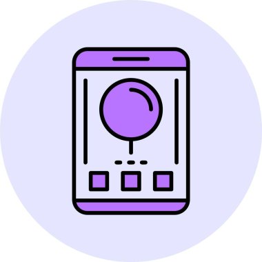 arama web simgesi, basit vektör illüstrasyonu