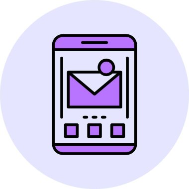 posta web simgesi, basit vektör illüstrasyonu