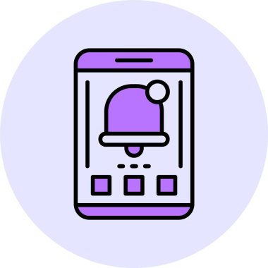 Bildirimler web simgesi, basit vektör illüstrasyonu