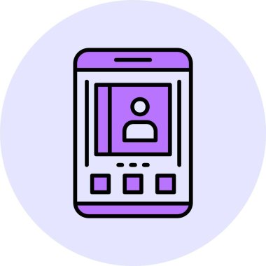 Kişi web simgesi, basit vektör illüstrasyonu