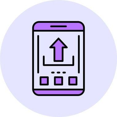 Web simgesi yükle, basit vektör illüstrasyonu