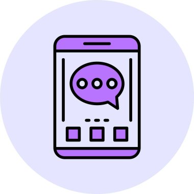 Yorum web simgesi, basit vektör illüstrasyonu